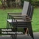 preview thumbnail 10 of 41, MAISON ARTS 7 / 9- Piece Outdoor Patio Dining Set, 1 Expandable Metal Table & 6 / 8 Textilene Chairs