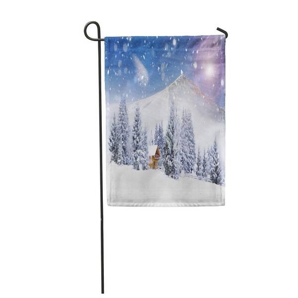 Shop Blue Fairy Tale Cottage In Woods At Winter Christmas Garden Flag Decorative Flag House Banner 28x40 Inch On Sale Overstock 31347045