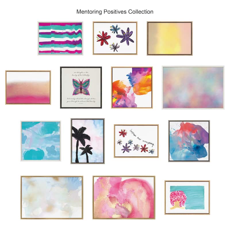 Kate and Laurel Sylvie Golden Hour Frame Canvas by Mentoring Positives