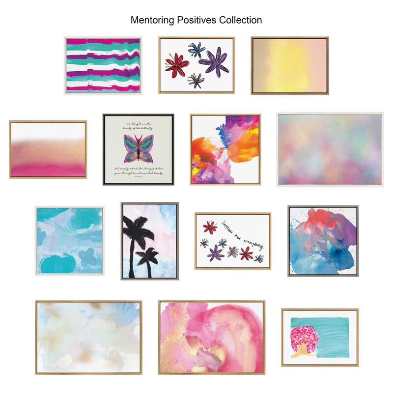 Kate and Laurel Sylvie Growth Framed Canvas by Mentoring Positives