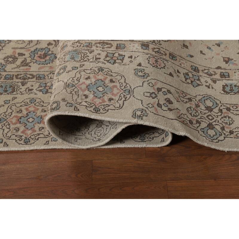 Floral Tabriz Persian Area Rug Oriental Handmade Wool Carpet - 7'4"x 10'9"