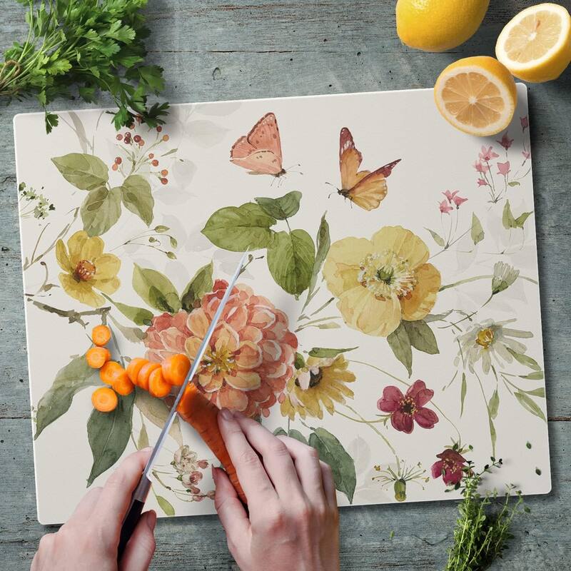 Blessed by Nature 3mm Heat Tolerant Tempered Glass Cutting Board 15” x 12” Manufactured in the USA Dishwasher Safe