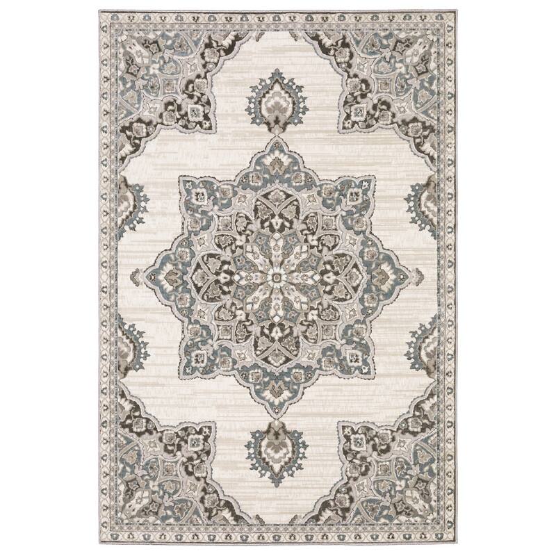 HomeRootsMedallion Traditional Rectangle Area Rug
