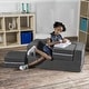 preview thumbnail 26 of 48, Jaxx Zipline Modular Kids Loveseat with Ottomans