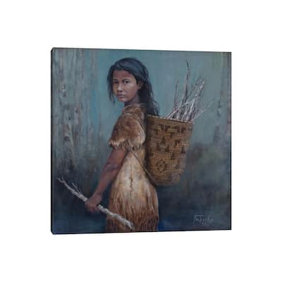 iCanvas "The Kindling Collector" by Jan Perley Canvas Print