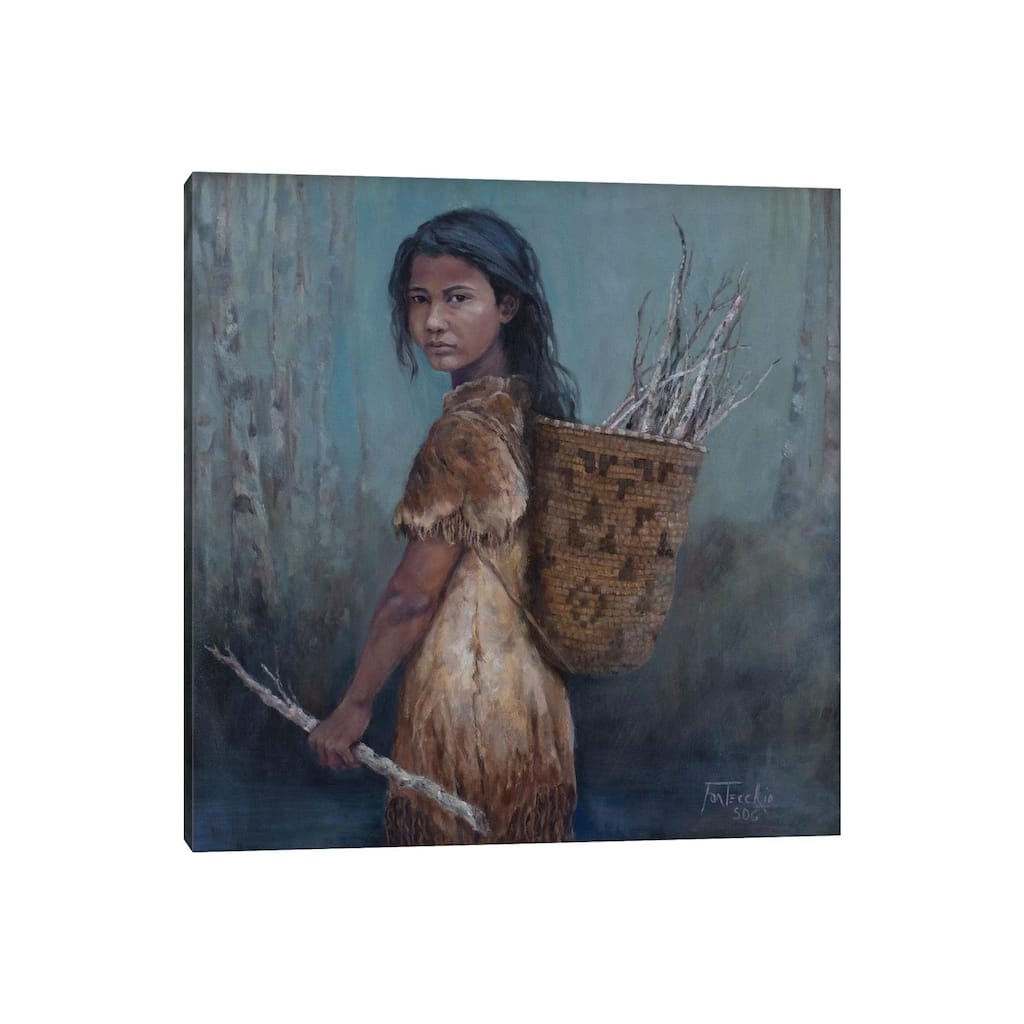 iCanvas "The Kindling Collector" by Jan Perley Canvas Print