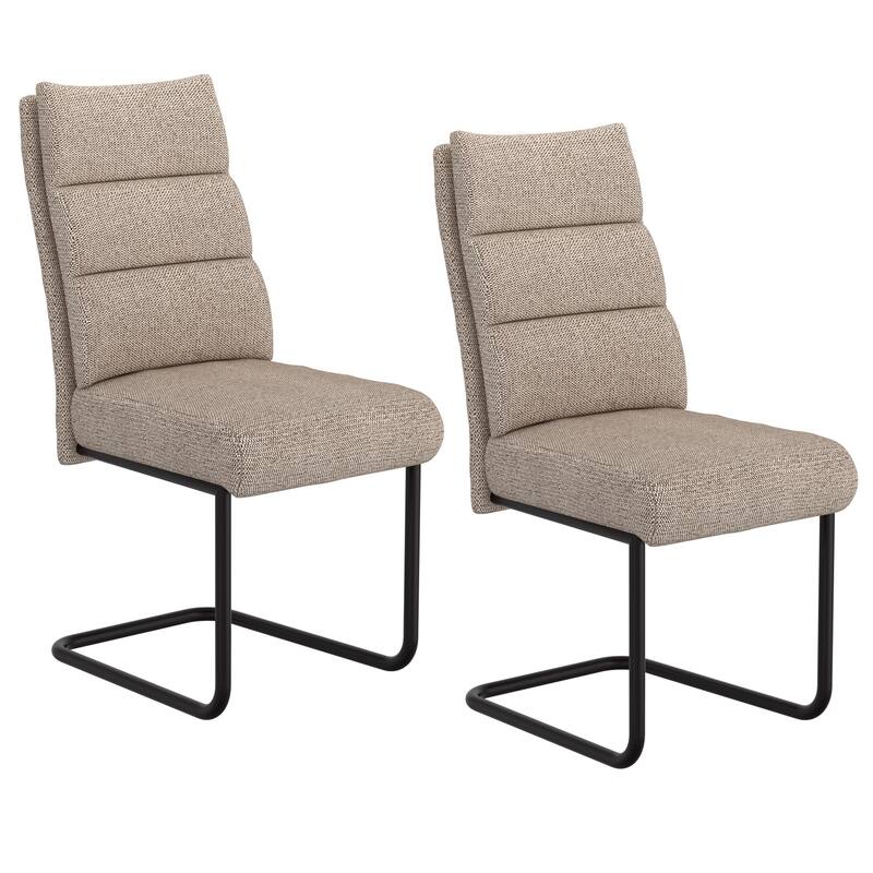 Modern Fabric & Metal Dining Chair, Set of 2