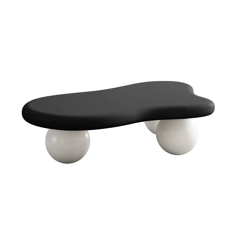 Cloud Shaped Coffee Table with 3 Ball Legs for Living Room