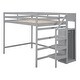preview thumbnail 30 of 30, Full Loft Bed with Wardrobe, Stairs, and Clothes Rack
