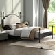 preview thumbnail 19 of 21, The Gray Barn Epona Modern Curved Metal Four Poster Bed