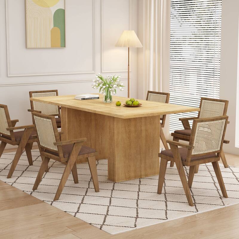78-inch Wooden Rectangular Dining Table
