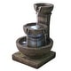 preview thumbnail 7 of 6, Outdoor Waterfall 3-tier Fountain with LED Light