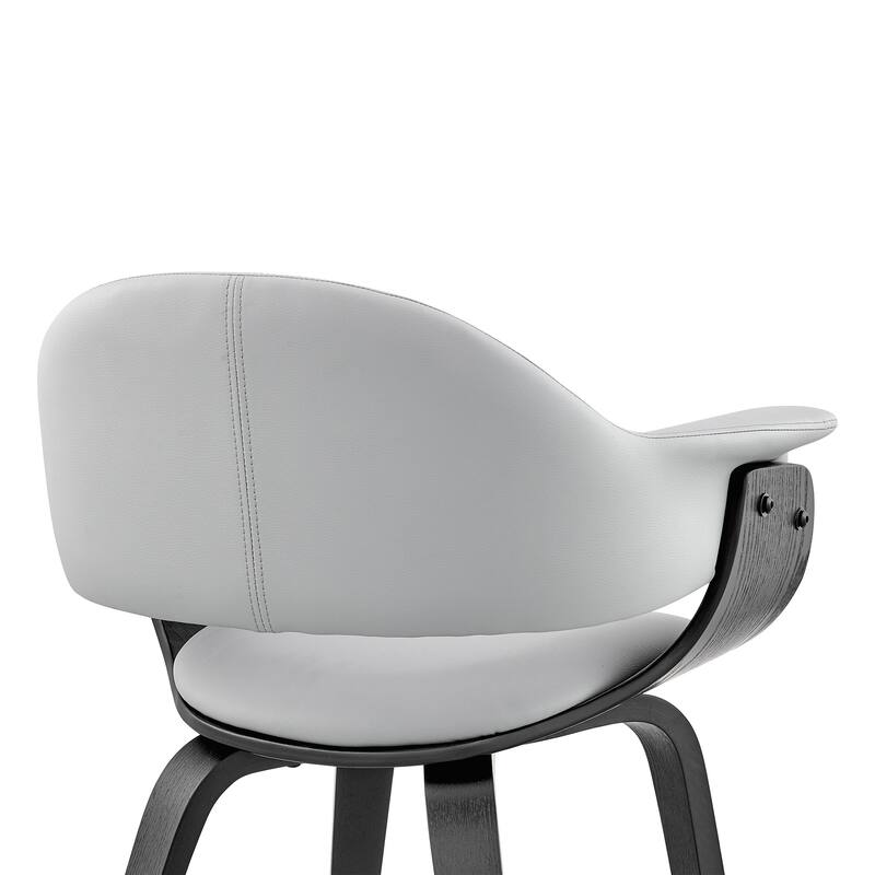 Adalyn Mid Century Modern Faux Leather and Wood Upholstered Dining Chair