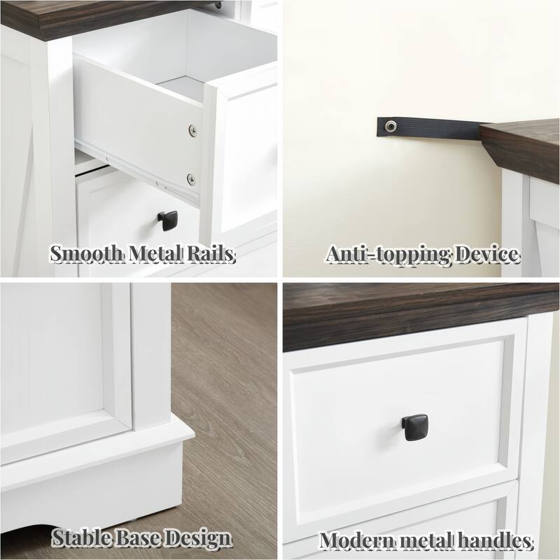 Rustic 6-Drawer Tall Dresser with Anti-Tipping & Easy Assembly for Bedroom Storage