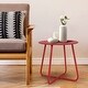 preview thumbnail 16 of 17, Portable Steel Outdoor Patio Round Side Table Weather Resistant Round Table