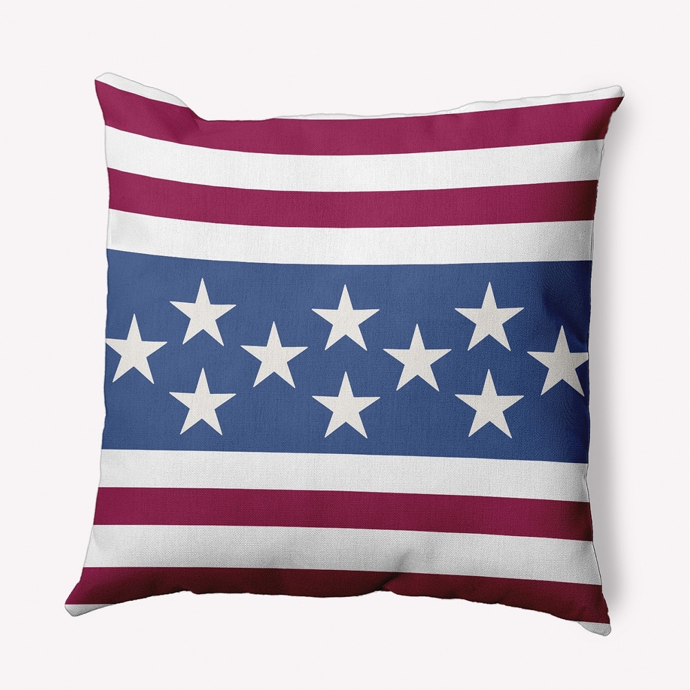 July 4th Stars and Bars Decorative Throw Pillow