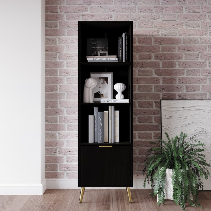 CraftPorch Elegance TV Stand Console with 2 Bookcase Living Room Set