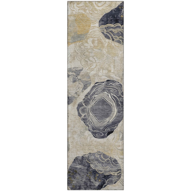 Premium Washable Super Soft Abstract Imprints Mayfield Rug