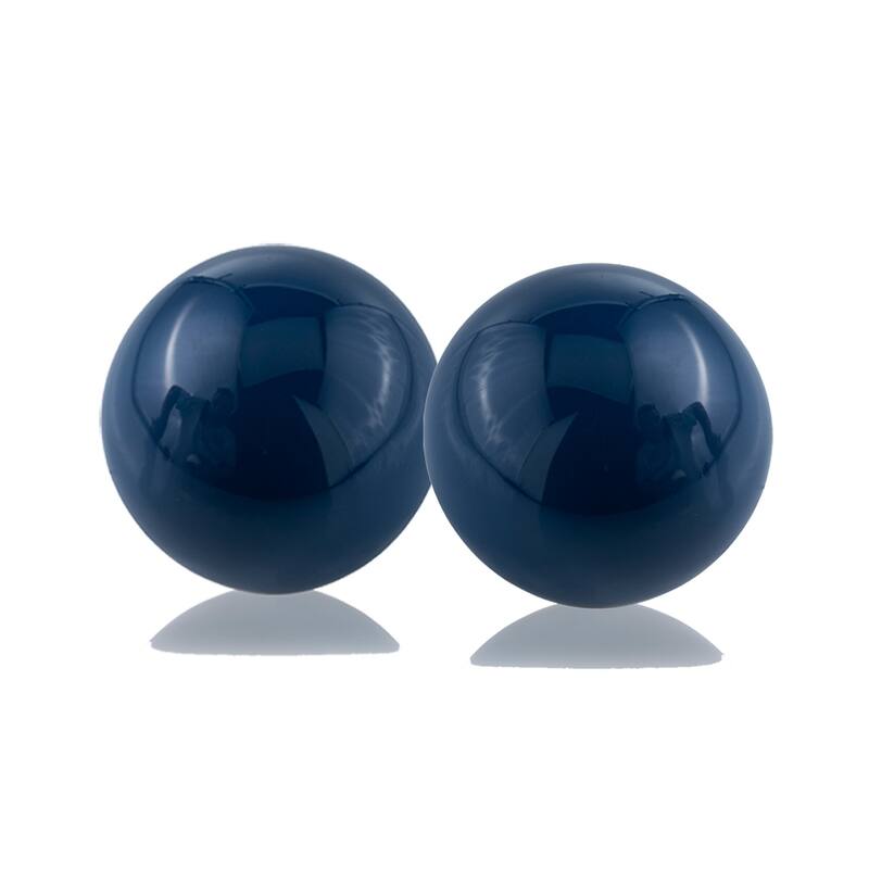 3" Black Enameled Aluminum Decorative Sphere