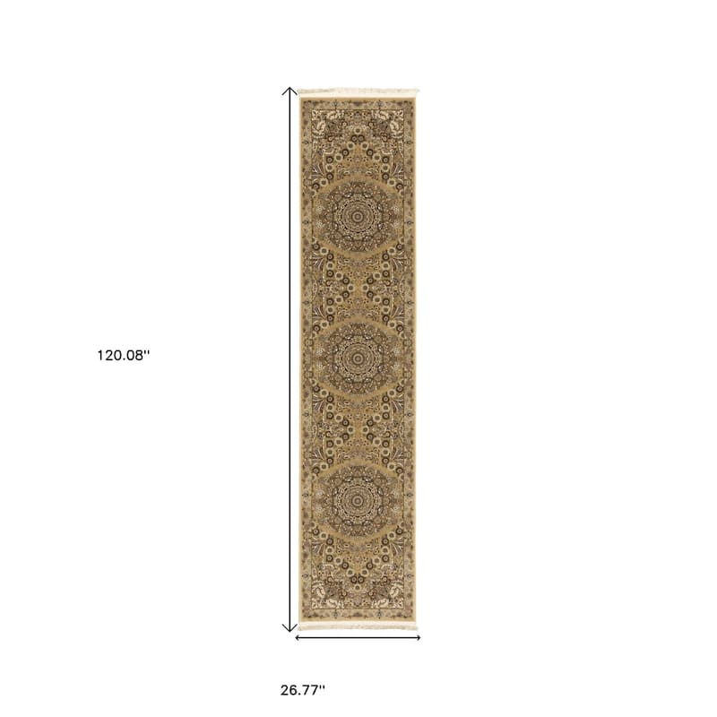 HomeRootsMedallion Traditional Runner Area Rug