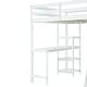 preview thumbnail 12 of 11, Full Size Loft Bed with Wardrobe and Desk & Storage Shelves, Inclined Stair, Full-Length Guardrail Top Bunk