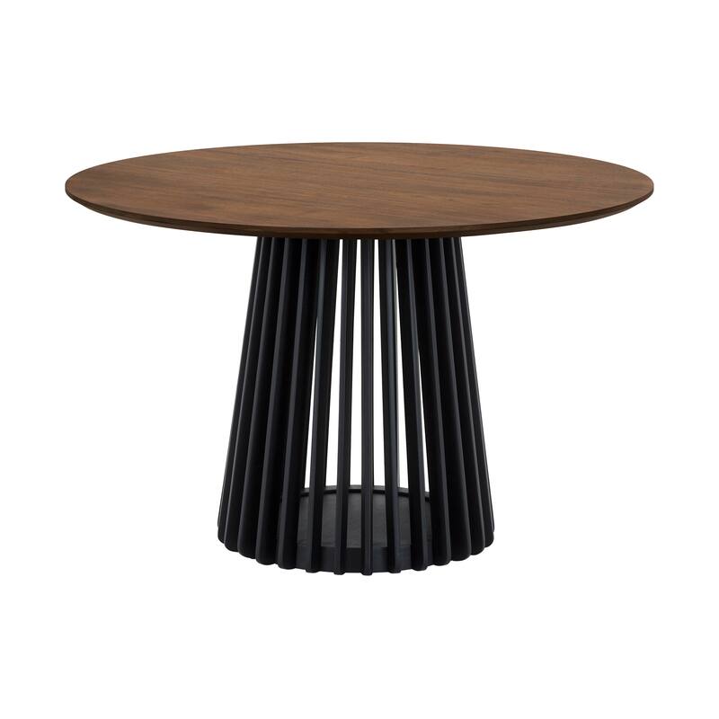 Pasadena Erie 6 Piece Round Dining Set with Buffet and Paper Cord Chairs