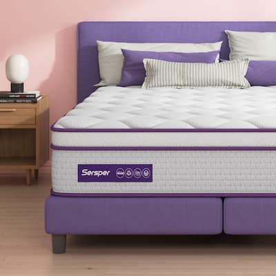 10 Inch Memory Foam Hybrid Mattress,Euro Top Mattress in a Box,Twin Full Queen Mattress