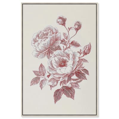 Breezy Red Pencil Blooms Canvas by Art Remedy