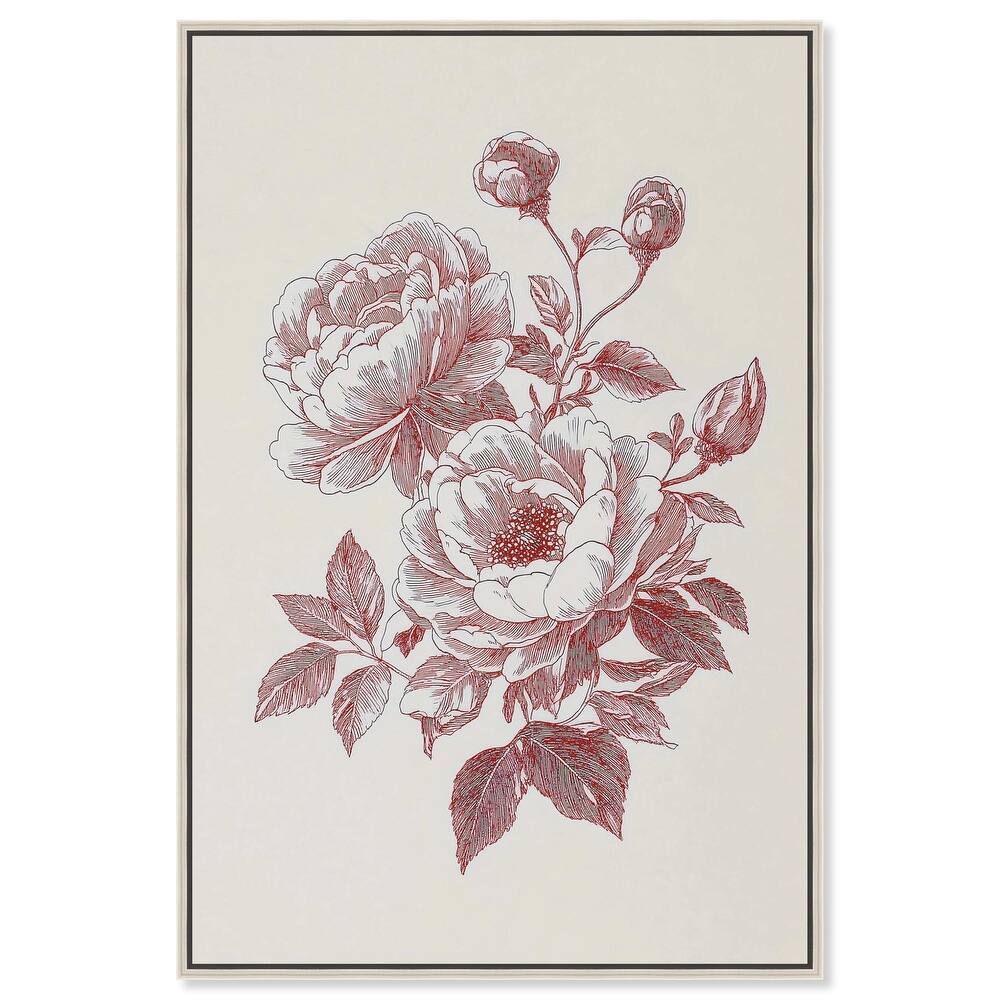 Breezy Red Pencil Blooms Canvas by Art Remedy