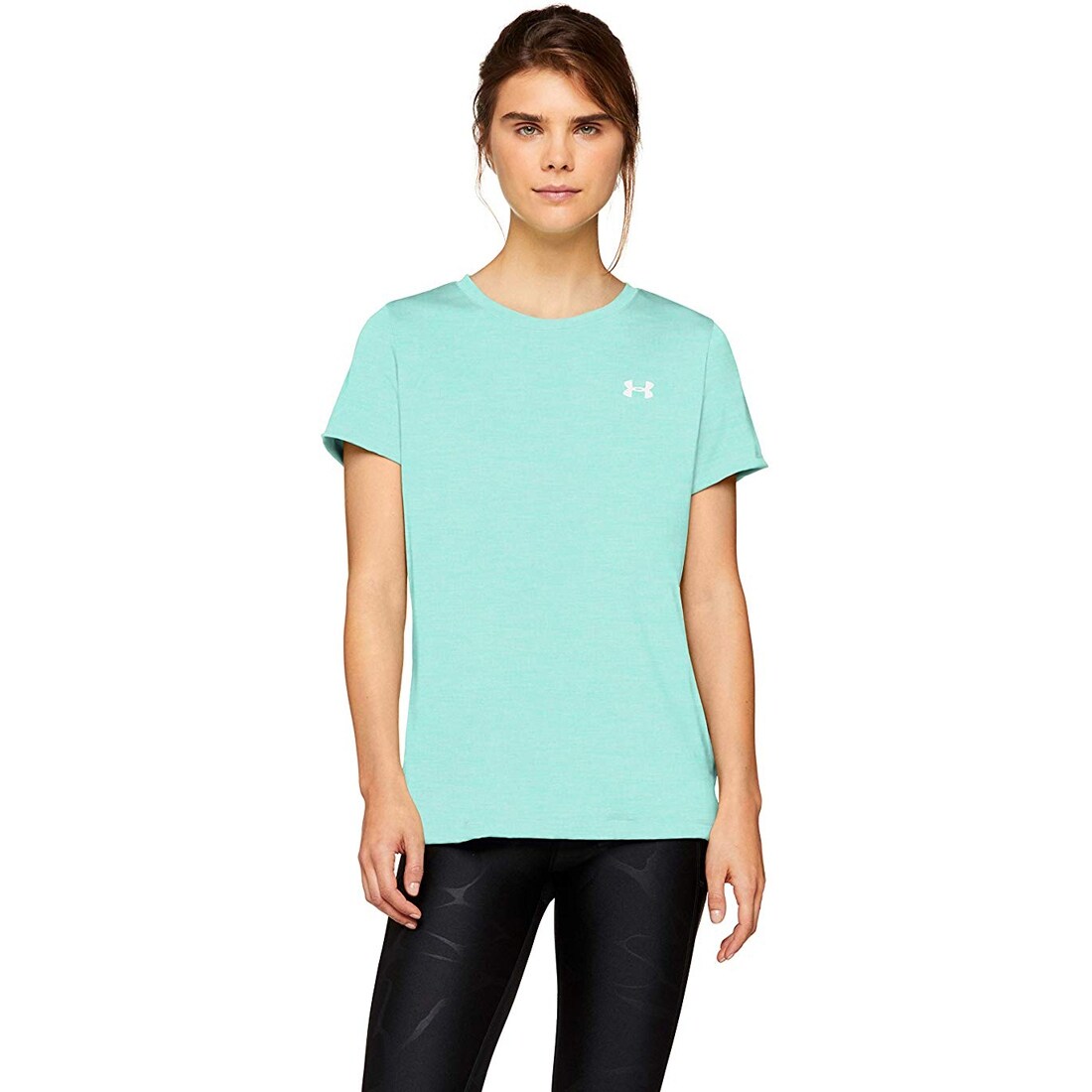 Shop Black Friday Deals On Under Armour Women S Tech Twist T Shirt Green 361 Metallic Silver Medium Overstock 29298076