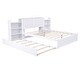 preview thumbnail 4 of 10, Wooden Storage Platform Bed with Hidden Bookshelves,Twin Size Trundle