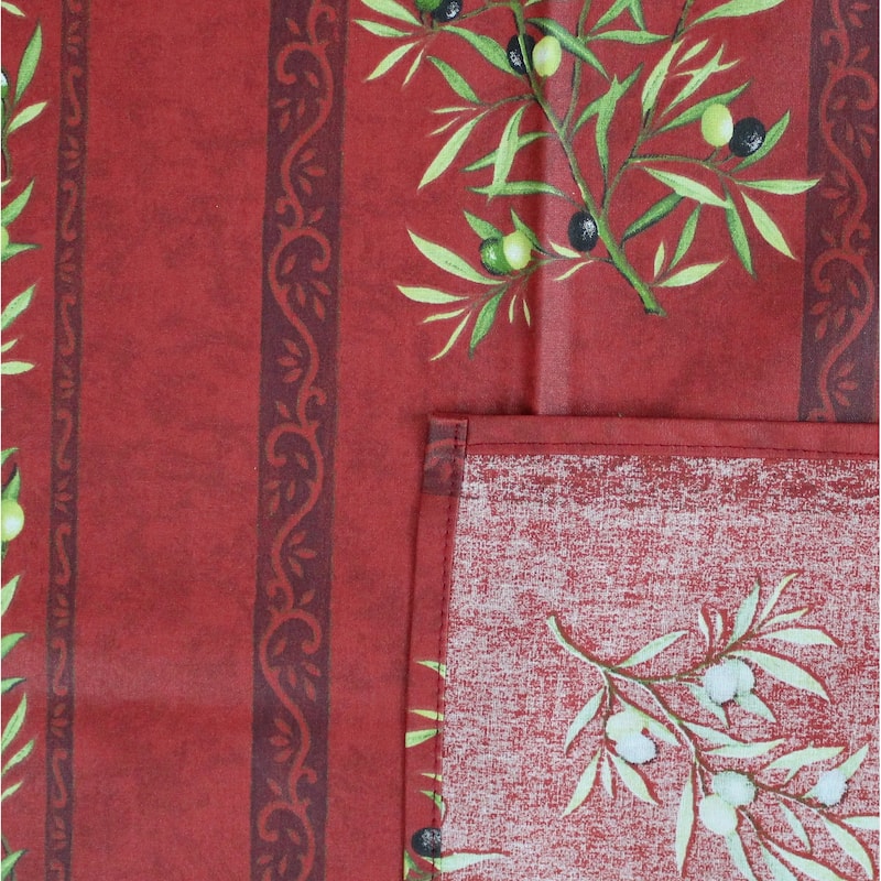 Wipeable Spill Resistant Provencal Cotton Cannes Collection Tablecloth