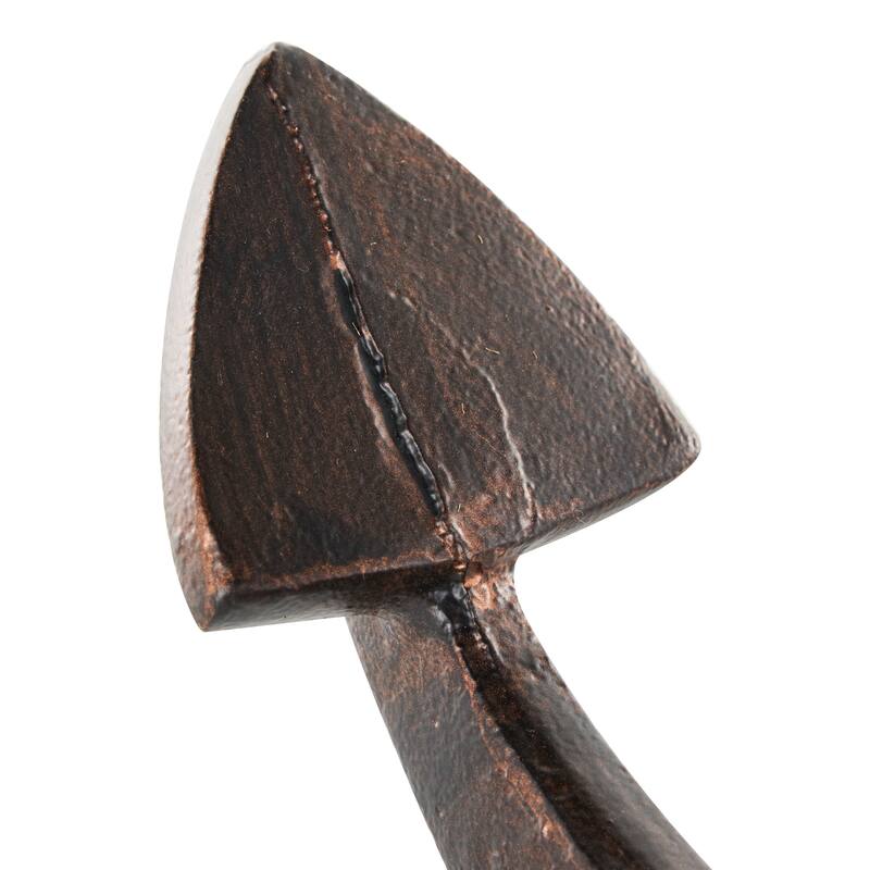 Copper Aluminum Metal Weathered Anchor Decorative Sculpture with Hanging Hook (Set of 3)