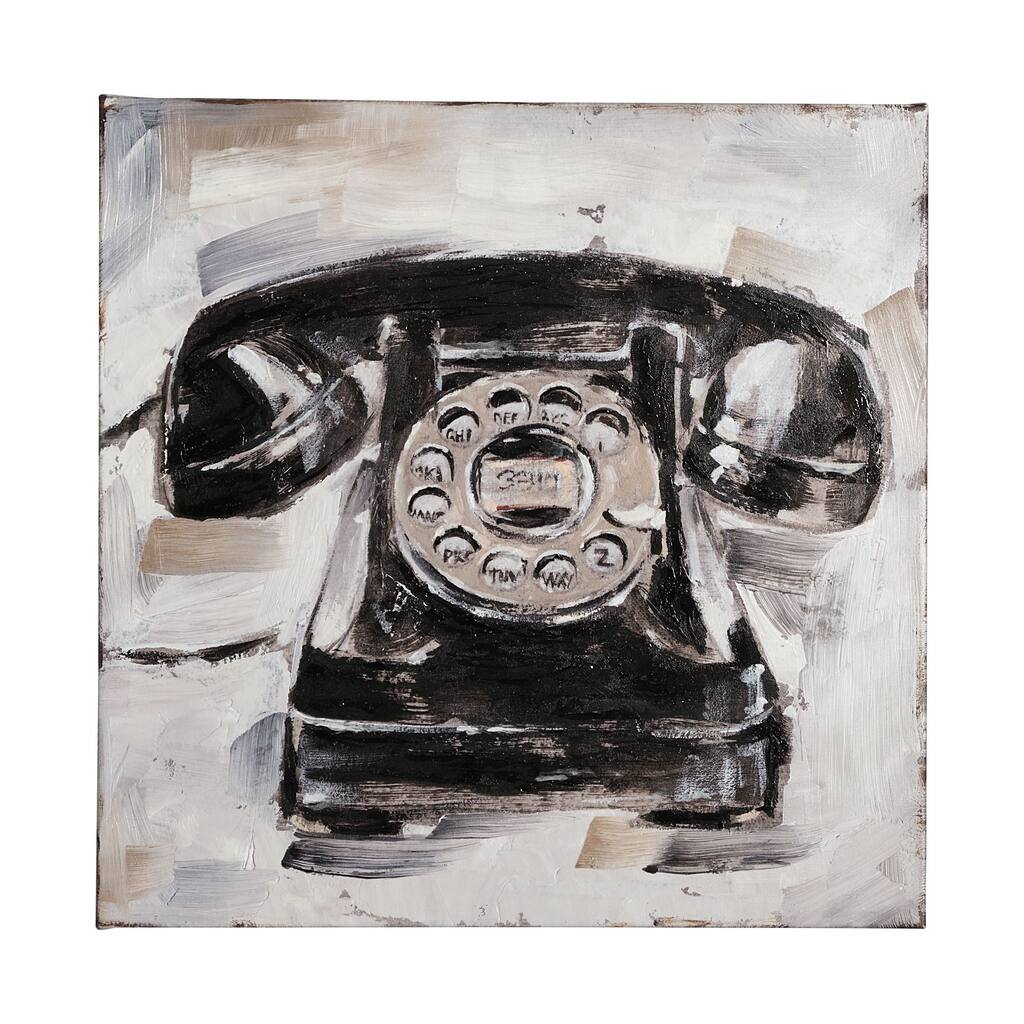 Retro Phone I (41 x 41) Canvas Art Print
