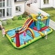 preview thumbnail 2 of 8, Costway Inflatable Water Park with Ocean Balls Climbing Wall Ball Pit - Multi-Color - See Details