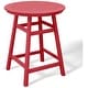 preview thumbnail 1 of 111, Laguna Hdpe All Weather Outdoor Patio 35" Round Counter Table Red