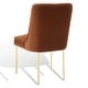 preview thumbnail 38 of 124, SAFAVIEH Couture Nolita Velvet Accent Chair - Mustard / Brass - 28"x23"x35.3" - 28" W x 23" D x 35" H