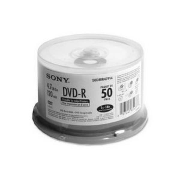 Sony DVD-R, 50DMR47PP, 4.7GB, 16x, Ink Jet Hub Printable, 50pk The greater part Spindle photo relating to Printable Dvd Rs identified as Sony DVD-R, 50DMR47PP, 4.7GB, 16x, Ink Jet Hub Printable, 50pk Greater part Spindle