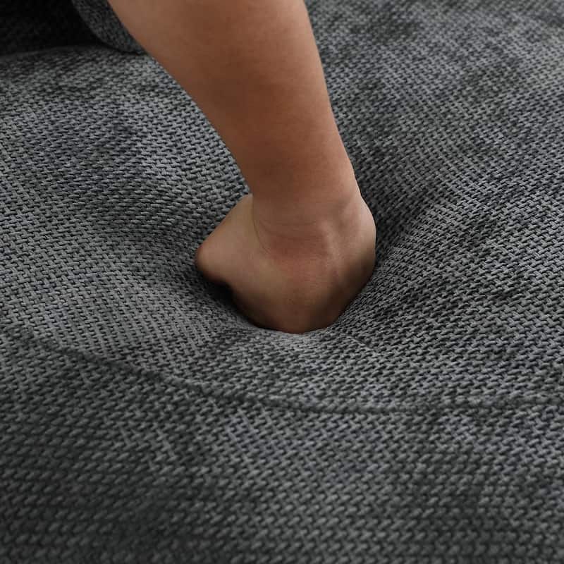 59.8''W Modern Oversized Sofa Chair, Round Accent Barrel Chair With 5 Pillows