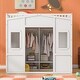 preview thumbnail 2 of 30, Twin Size Solid Wood House Loft Bed with Ladder & Wardrobe