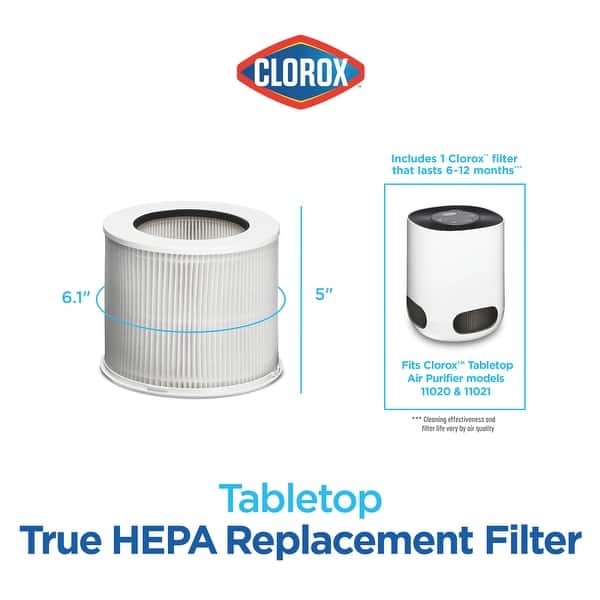 Clorox Tabletop True HEPA Air Purifier Replacement Filter Bed Bath