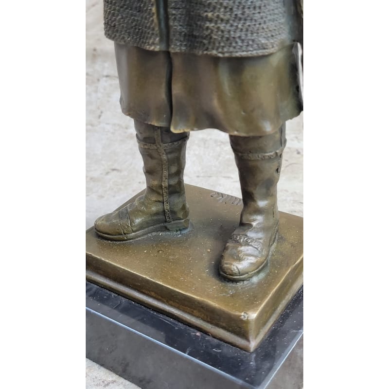 Bronze Large Medieval Art Knight Warrior Middle Ages Sculpture Statue Figurine