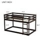preview thumbnail 8 of 6, Wooden Twin over Twin Loft Bed with Ladder