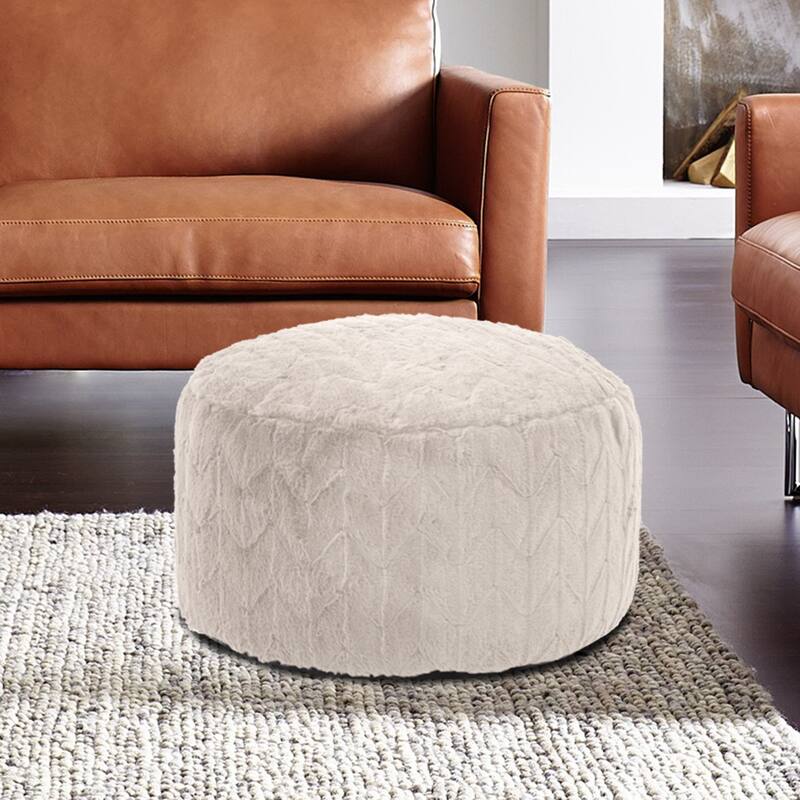 Allan Andrews Foot Pouf Angora Natural