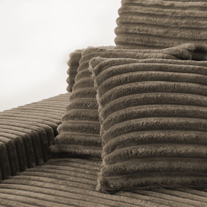 Oversized Upholstered Modular Sectional Chaise Lounge with Pillows