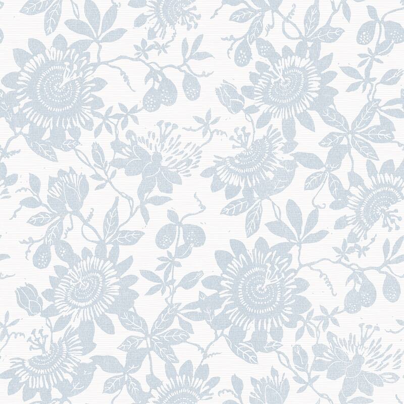 A-Street Prints Helen Light Blue Floral Trail Wallpaper