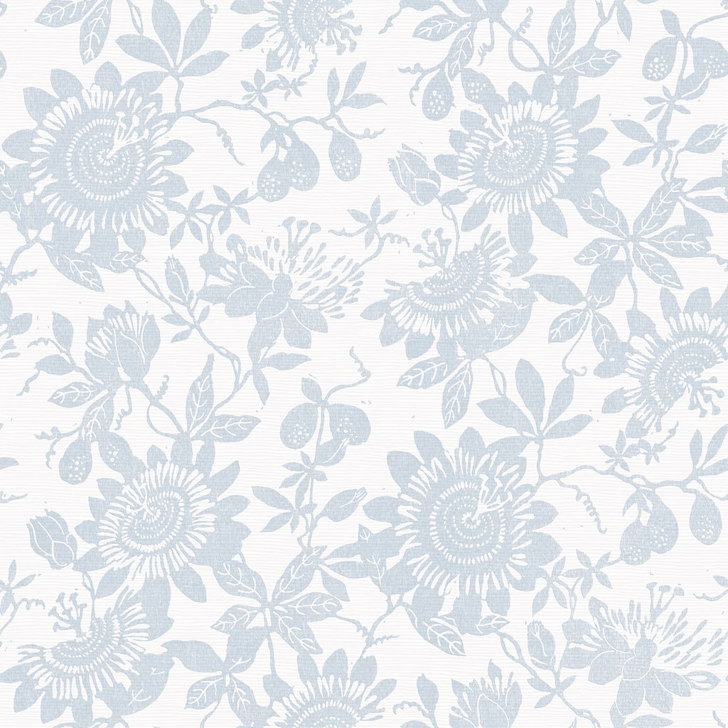 A-Street Prints Helen Light Blue Floral Trail Wallpaper