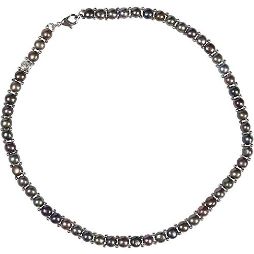 D'AMA Single Strand Womens Italian Freshwater Cultured Pearl Necklace