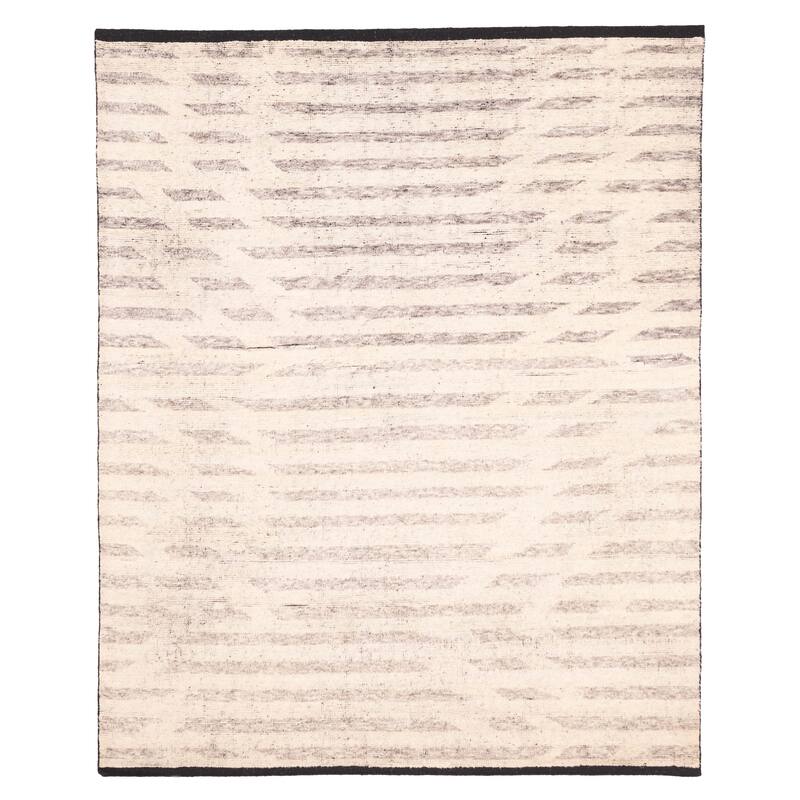 ECARPETGALLERY Hand-knotted Tangier Ivory Wool Rug - 8'1 x 10'0