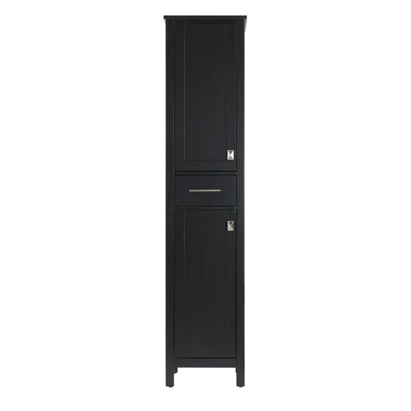 Quentin Bath Storage Cabinet (16-28 In.) - Black - 16"